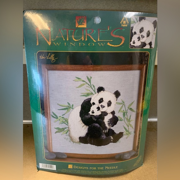NWT Counted cross stitch pattern Natures Window Panda #5429 - Picture 1 of 5